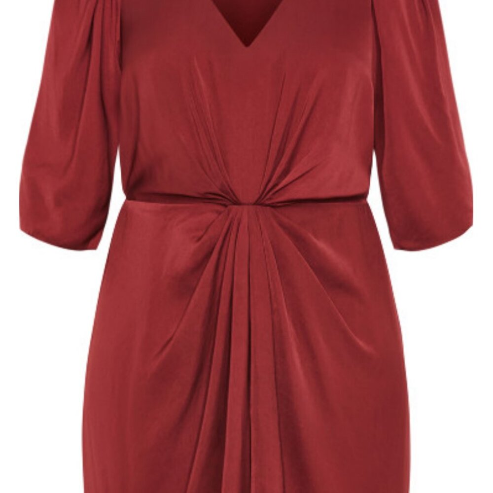 NWT City Chic Aubree Cabernet Drape Midi Dress 22 - Picture 7 of 13